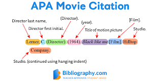 Check your instructor's preference about using live urls. Apa Movie Citation Examples Bibliography Com