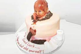 Baby Shower Cake Baby Coming Out gambar png