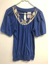 Robin K Blouse Women's Short Dress Blue • Size Medium (M) | eBay