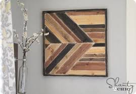 Geometric Pieced Wood Wall Art
