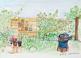 Gardening Day Drawing By Yvonne Koo