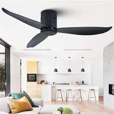 black flush mount ceiling fans