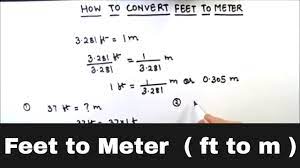 convert feet to meter