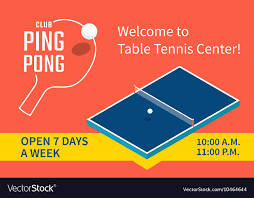 table tennis banner royalty free vector