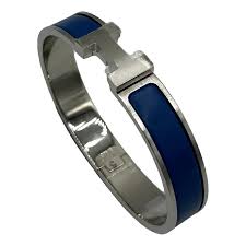 clic h jewellery hermès blue in metal
