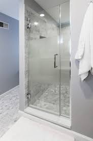 semi frosted glass shower door modern