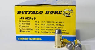 45 acp p buffalo bore 255 grain hard