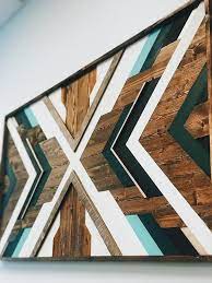 Geometric Wood Wall Art Wood Mosaic