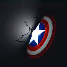 Captain America 3d Wall Art Nightlight
