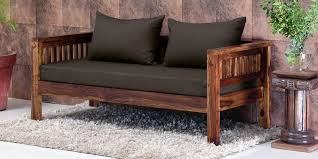 orting sheesham wood 2 seater sofa