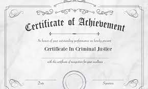 certificate in criminal justice what