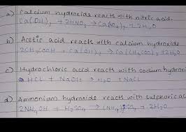 calcium hydroxide reacts