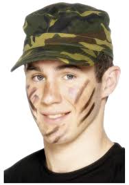 woodland camouflage army costume cap