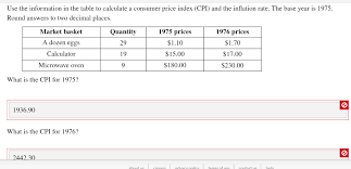 Depending on the data available, results can be obtained by using the compound interest formula or the consumer price index (cpi). Solved Use The Information In The Table To Calculate A Co Chegg Com