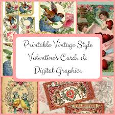 To get you into the retro mood with the help of our vintage photo editor you can create your very own vintage photo cards by using vintage filter or old frames effects for free. Printable Vintage Style Valentine S Cards Digital Graphics