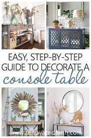 how to decorate a console table like a