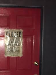 Inside The Back Door With The Closed Sign Picture Of