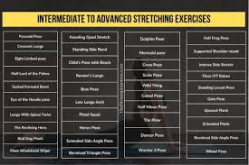 list of 100 stretching exercises with pdf