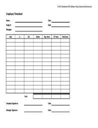 5 Printable Simple Timesheet Template Forms Fillable Samples In