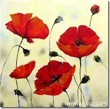 Flower Painting Canvas Poppy Flower