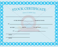 Free Stock Certificate Template Download Condo Financials Com