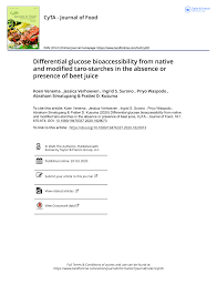 diffeial glucose bioaccessibility