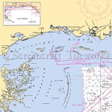 Mississippi Sound Map Nautical Chart Decor