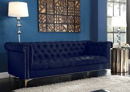 blue velvet sofas with creative living