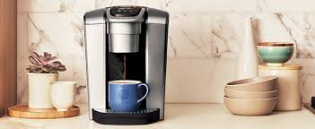 With a striking brushed finish and metal details, its a stylish addition to any kitchen. K Elite Single Serve K Cup Pod Coffee Maker Brushed Gold Keurig Small Kitchen Appliances Coffee Tea Espresso Makers
