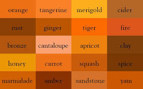 The Color Thesaurus Snaps Orange Color Color Shades