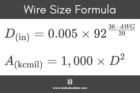 wire size calculator inch calculator