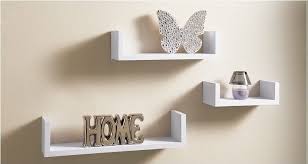 Set Of 3 U Shape Floating Wall Shelves