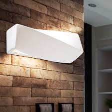 Install wall lights on each side of your bed to provide light for reading; Wall Lamp Ceramic White E27 Wall Lamp Inside Above And Below Stairwell Lamp Wall Lamp Can Be Painted 1x E27 Lxh 30x12 Cm Etc Shop Lamps Furniture Technology Household All From
