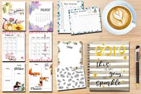 2019 Planner Weekly Planner Mood Tracker Daily Planner