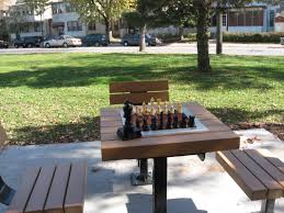 outdoor park chess boards and equipment