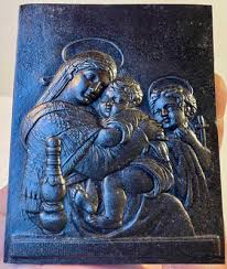 Antique Russian Wall Relief Icon In