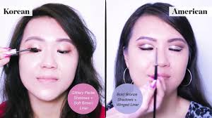 we try korean vs american makeup looks