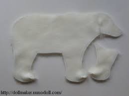 stuffed polar bear sew