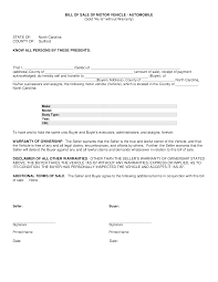 Automobile Bill Of Sale Form Templates At