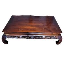 Vintage Chinoserie Wooden Coffee Table