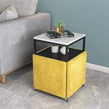 Coffee table with storage is essentially used for so many reasons. Creative Removable Coffee Table With 4 Cube Chairs Stools Storage Square Sofa Side Table Set Small Apartment Living Room Home Coffee Tables Aliexpress