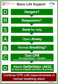 Basic Life Support Flow Chart Drsabcd Firstaid Cpr
