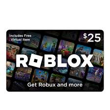 roblox 25 digital gift card includes