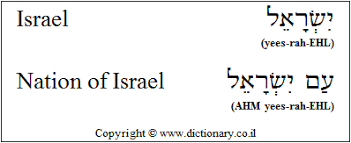 how to say israel nation of in hebrew