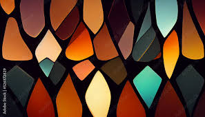 Colorful Glowing Stained Glass Pattern