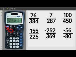 fractions on the ti 30x iis calculator