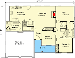 3 Bed Home Plan With Large Laundry And