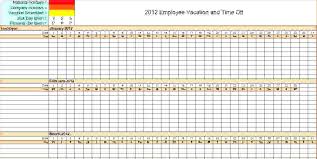 Pto Calendar Template Employee Vacation Tracker Excel Excellent