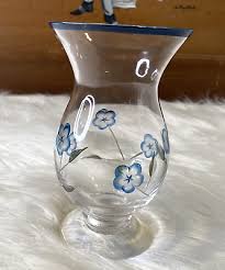Vintage Lenox Clear Glass Vase Etched
