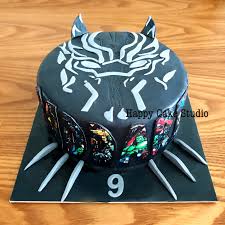 Our edible cake toppers are printed on frosting sheets and are quite easy to make use of. Black Panther Cake For Siddarth Happy Cake Studio